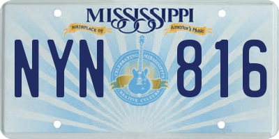 MS license plate NYN816