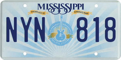 MS license plate NYN818