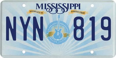 MS license plate NYN819