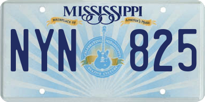 MS license plate NYN825