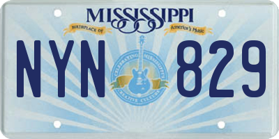 MS license plate NYN829