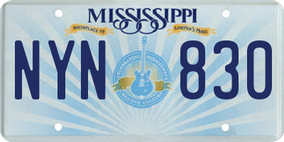 MS license plate NYN830