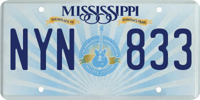MS license plate NYN833