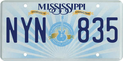 MS license plate NYN835