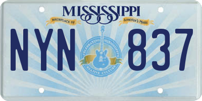MS license plate NYN837