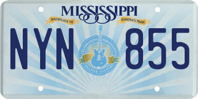 MS license plate NYN855
