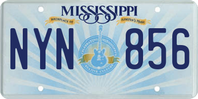 MS license plate NYN856