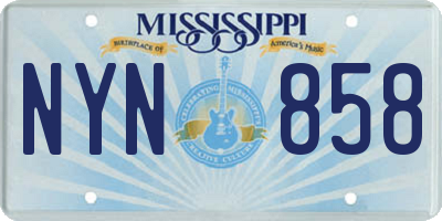 MS license plate NYN858