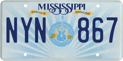 MS license plate NYN867