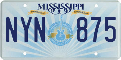 MS license plate NYN875
