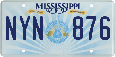 MS license plate NYN876