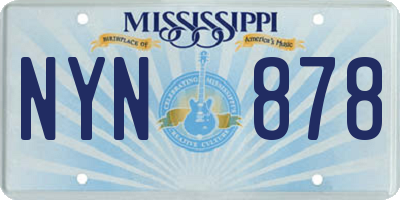 MS license plate NYN878