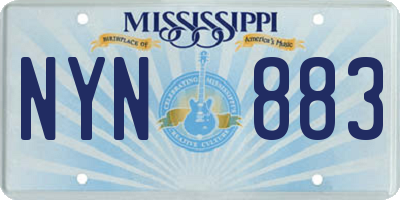 MS license plate NYN883