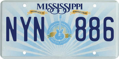 MS license plate NYN886
