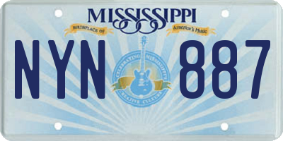 MS license plate NYN887