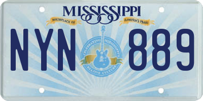 MS license plate NYN889