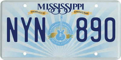 MS license plate NYN890