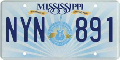 MS license plate NYN891