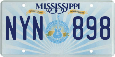 MS license plate NYN898