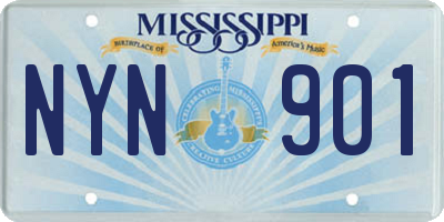 MS license plate NYN901