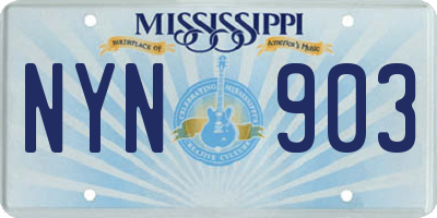 MS license plate NYN903