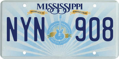 MS license plate NYN908