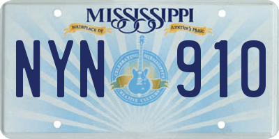 MS license plate NYN910