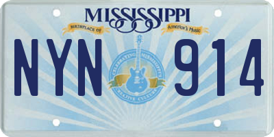 MS license plate NYN914