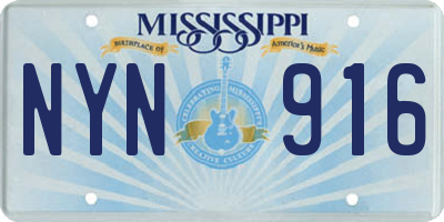 MS license plate NYN916