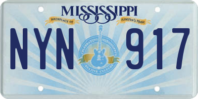 MS license plate NYN917