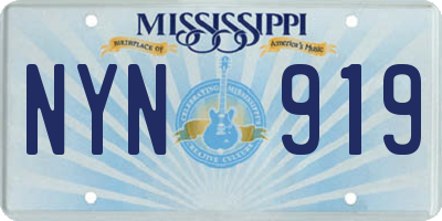 MS license plate NYN919