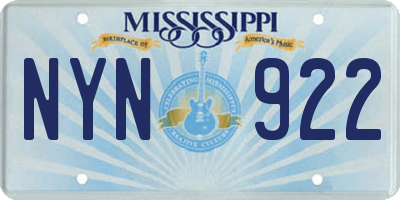 MS license plate NYN922