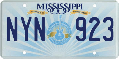 MS license plate NYN923