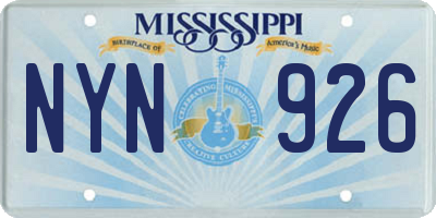 MS license plate NYN926
