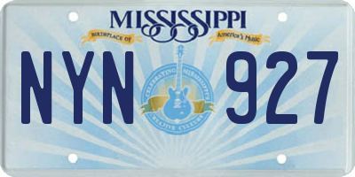 MS license plate NYN927