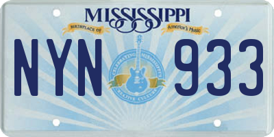 MS license plate NYN933