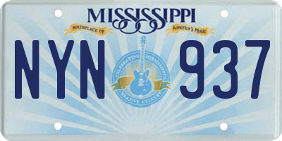 MS license plate NYN937