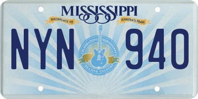 MS license plate NYN940