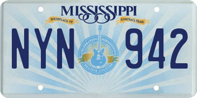 MS license plate NYN942