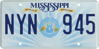 MS license plate NYN945