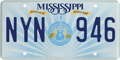 MS license plate NYN946