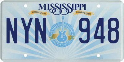 MS license plate NYN948