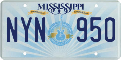 MS license plate NYN950
