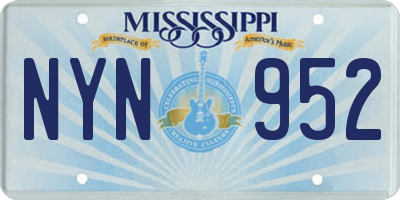 MS license plate NYN952