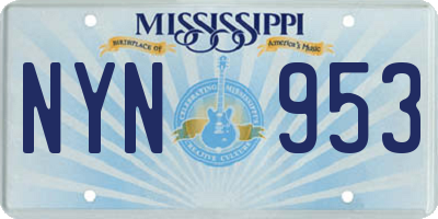MS license plate NYN953