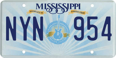 MS license plate NYN954