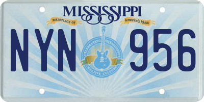 MS license plate NYN956