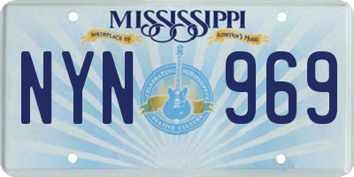 MS license plate NYN969