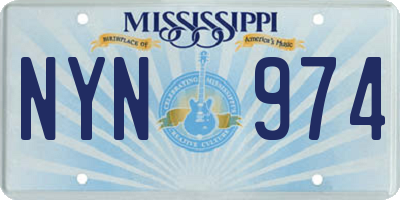 MS license plate NYN974