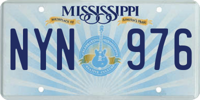 MS license plate NYN976